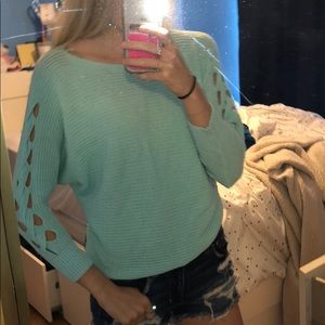 Teal sweater